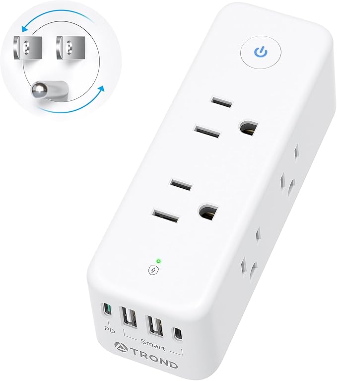 TROND Outlet Extender Surge Protector, 6 AC Outlet Splitter by TRONDOfficial