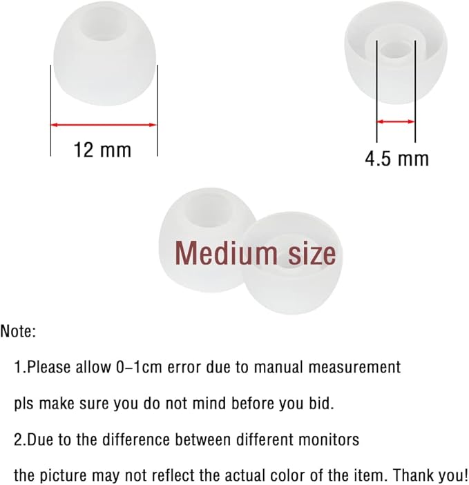 10 Pairs Silicone Medium Replacement Ear Tips - Image 3