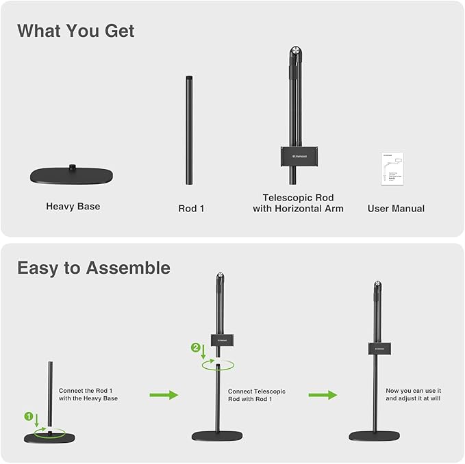 elitehood iPad Stand Floor, Height Adjustable Tablet Floor Stand - Image 9