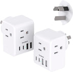 2 Pack Australia New Zealand Power Plug Adapter, Australia Travel Adapter by OneBeat