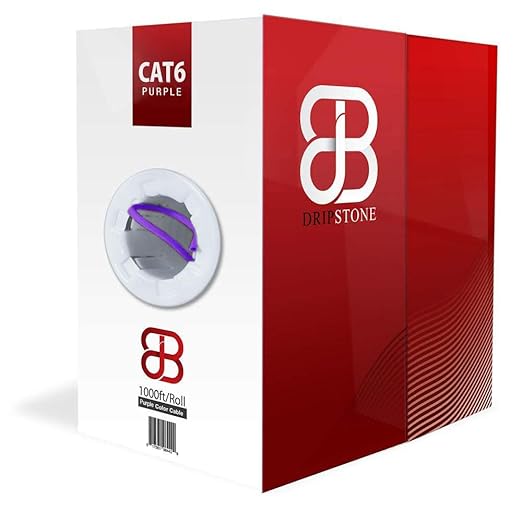 Dripstone CAT6 Ethernet Cable 1000ft Bulk Network LAN Wire 23AWG Solid UTP by Dripstone
