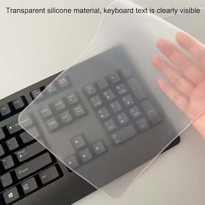Universal Clear Desktop Computer Keyboard Protection Skin Protector Cover - Image 3