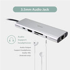 9-in-1 USB C Hub Multiple Adapter, 3 USB 3.0 Ports up to 5Gbps Transfer - Image 7