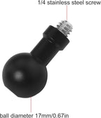 2PCS 17mm Ball Head to 1/4 Stainless Steel Short Screw Connection Rod Car - Image 2