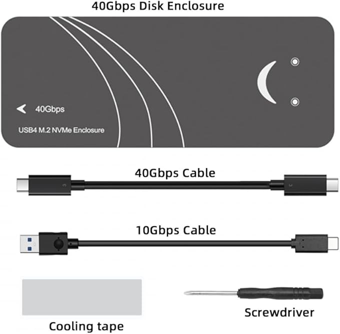 CY USB4.0 Type-C USB4 40Gbps to PCI-E 4.0 X4 SSD NVME NGFF M-Key Enclosure - Image 9