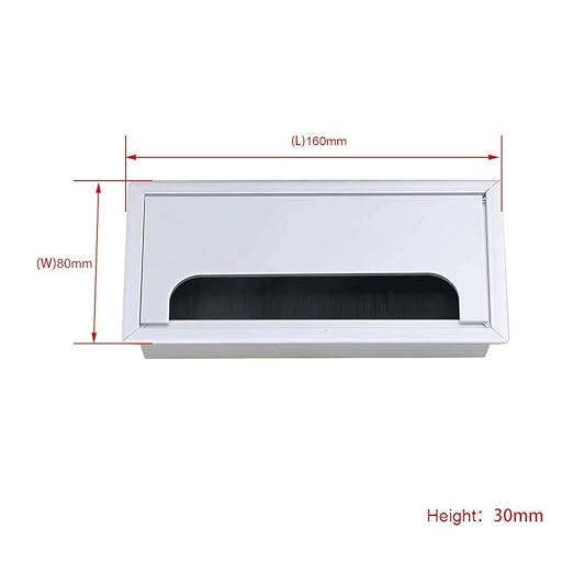 2PCS Desk Grommet Metal Rectangle Desk Cord Cable Hole Cover Grommet - Image 7