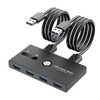 USB Switch, USB 3.0 Switcher 2 Computers Share 4 USB by ZIYUETEK