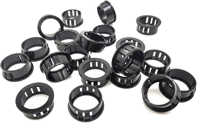 1 Inch Black Snap-in Knockout Insulating Bushing Grommets, Plastic Cable Hole by EASYEAH