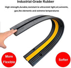 Reliancer 4 Pack 1-Channel Rubber Cable Protector Ramp Traffic Speed Bump - Image 4
