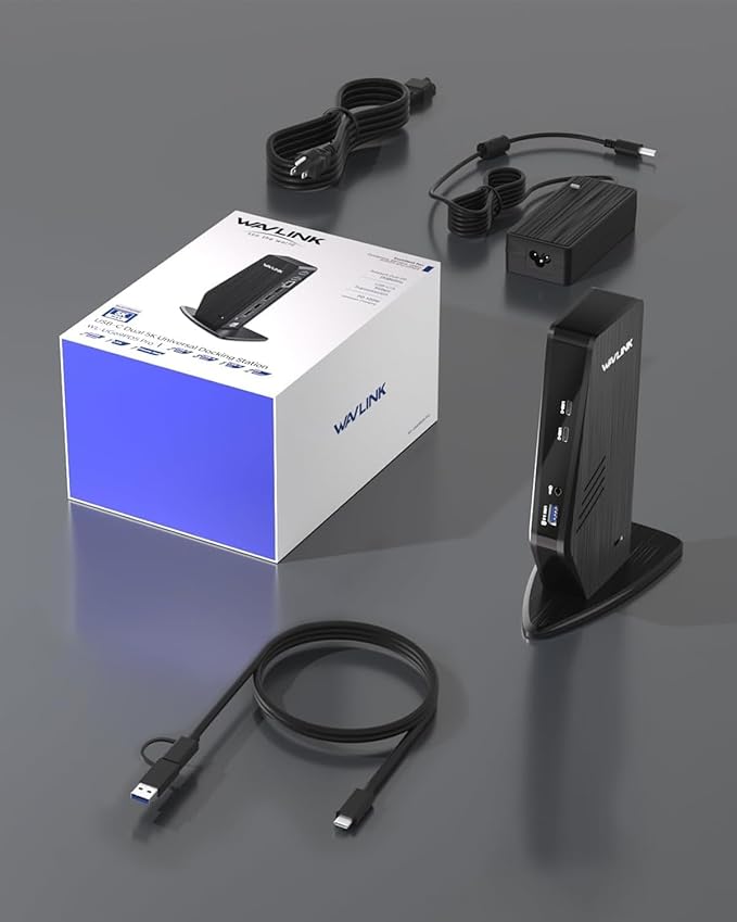 WAVLINK USB C Docking Station Dual Monitor, Dual 5K/4K@60Hz Displaylink Docking - Image 8