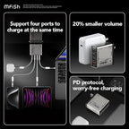 Mfish 140W USB C Charger, 4-Port GaN Charger Block, Foldable Fast Laptop - Image 6
