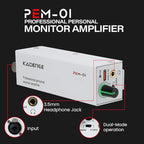 Kadence PEM-01 in-Ear Personal Monitor Amplifier, XLR/TRS Inputs, Stereo/Mono - Image 6