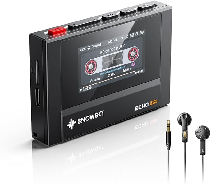 SnowSky/FiiO Echo MINI HiFi Bluetooth MP3 Player, 15Hours Playback, Independent by FiiO