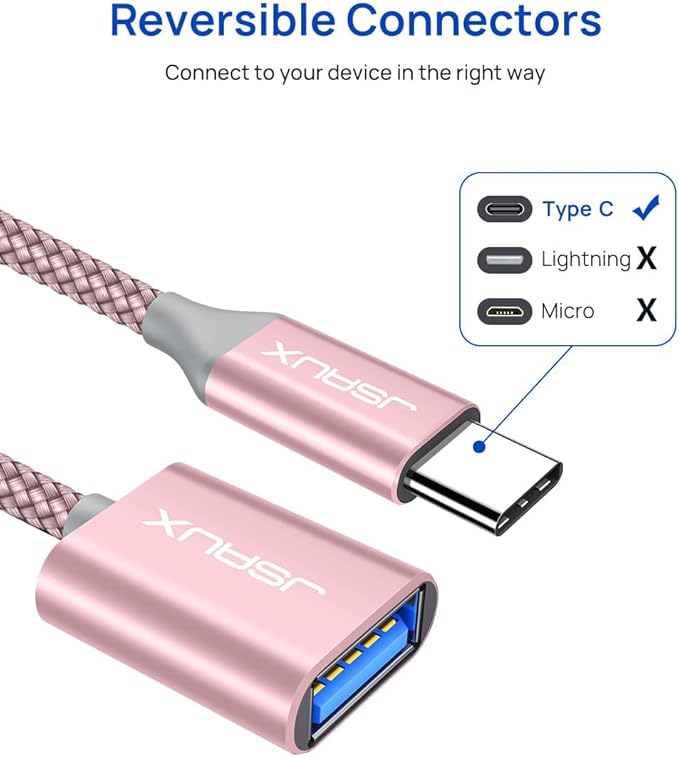 JSAUX USB C to USB 3.0 Adapter, Type C Male to USB Female OTG Cable Compatible - Image 3