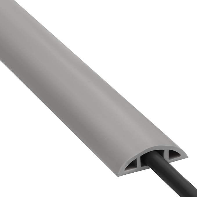 Cord Cover Floor 6ft Grey, PVC Floor Cable Cover, Cord Hider Floor Cord by ZhiYo