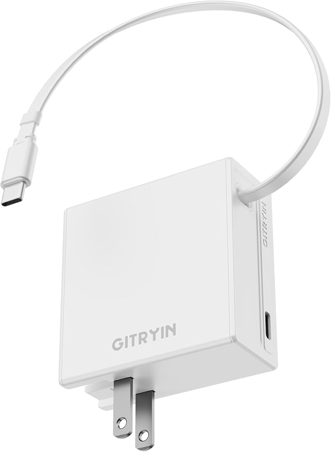 65W USB C Retractable Wall Charger by GITRYIN