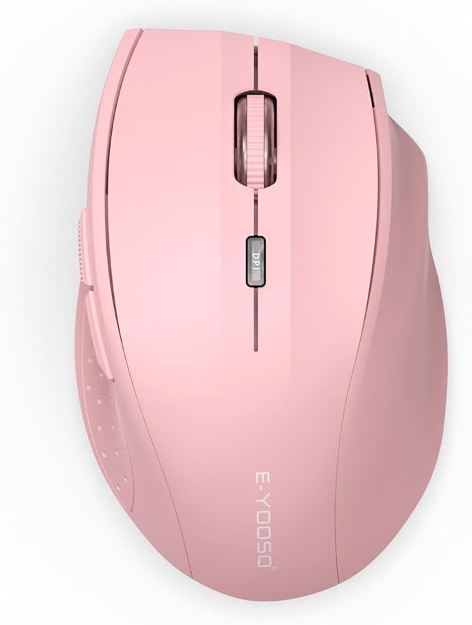 E-YOOSO Wireless Mouse for Laptop, Portable Optical Computer Mouse, 6 Buttons by E-YOOSO