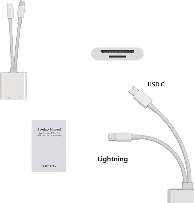 iPhone SD Card Reader, 4 in 1 Cameras SD Reader - Image 2