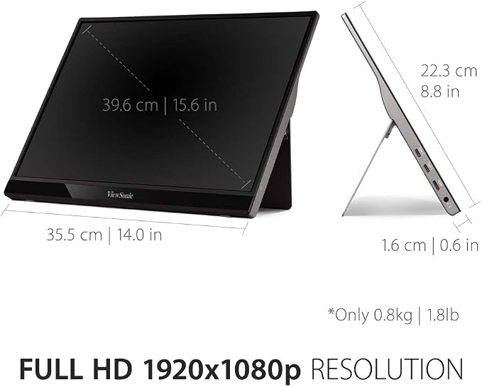 ViewSonic VG1655 15.6 Inch 1080p Portable Monitor - Image 4
