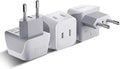 Ceptics European Travel Plug Adapter Europe Power Adaptor Charger Dual Input by Ceptics