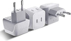Ceptics European Travel Plug Adapter Europe Power Adaptor Charger Dual Input by Ceptics