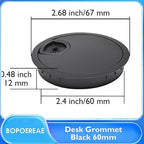 Desk Grommet 2-3/8", Desk Cord Hole Cover, Cable Grommet Metal Zinc Alloy - Image 8