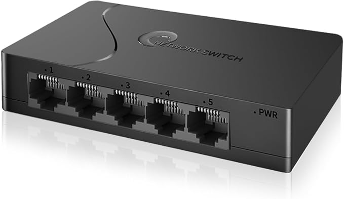 5 Port Easy Smart Managed Ethernet Switch Gigabit Switch, Network Hub, Ethernet by Goalake