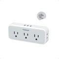 Multi Plug Outlet Splitter, TESSAN Wall Surge Protector 5 Outlet Extender 3 USB by TESSAN