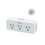 Multi Plug Outlet Splitter, TESSAN Wall Surge Protector 5 Outlet Extender 3 USB by TESSAN