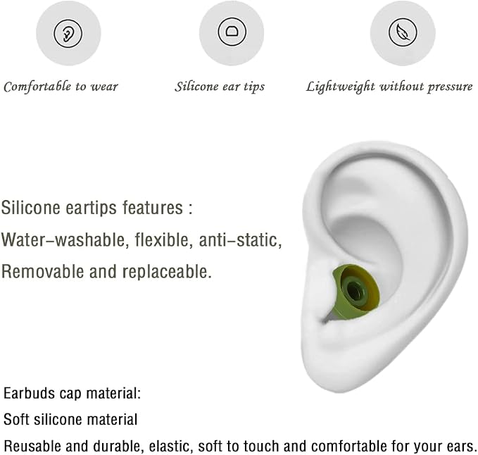 Silicone Ear Bud Tips Replacement Earbud Tips Compatible - Image 6