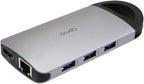 Opro9 8-in-1 USB-C Hub with 3 USB 3.0 Ports, Dual Monitor Laptop Docking Station by Opro9