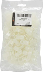 GTSE White Nylon Plastic Cable Clamps, 1/2" Screw Mounts - Image 5