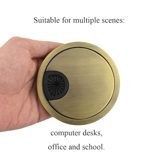 HAHIYO 1Pcs 3.15Inch/80mm Bronze Zinc Alloy Desk Grommet Wire Grommet Cable - Image 5