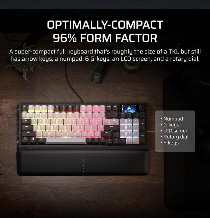 Corsair Vanguard 96 Wired Mechanical Gaming Keyboard – 96% Layout, MLX Quantum - Image 4