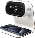 Digital Alarm Clock with Wireless Fast Charging Station 15W Touch Smart Lamp by YIDPU
