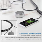 10FT Cable Management Sleeve EZ Cord Bundler 1" Diameter w/Zip Clip Zipper Wire - Image 5