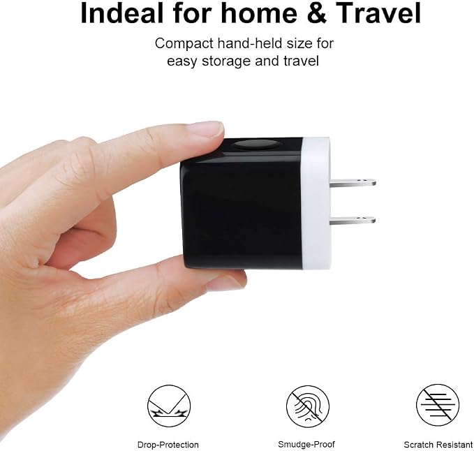 Wall Charger Adapter, USB Cubes, Sicodo 3Pack Universal Travel 3.1A 3 Muti Port - Image 6