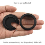 HAHIYO 2Pcs 1.38Inch/35mm Black ABS Plastic U-Shaped Desk Grommet Wire Grommet - Image 6