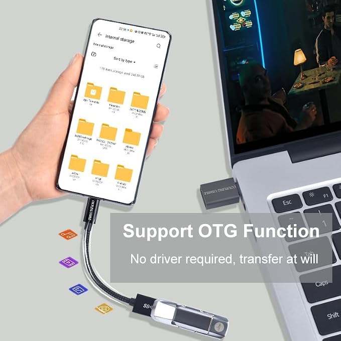 USB C to USB 3.2 Adapter, Transfer up to 10Gbps, Type C to USB(Male-Female OTG - Image 5