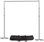 Pipe and Drap Backdrop Stand Kit, 10x 10ft Heavy Duty Adjustable Frame Backdrop by HYJ-INC