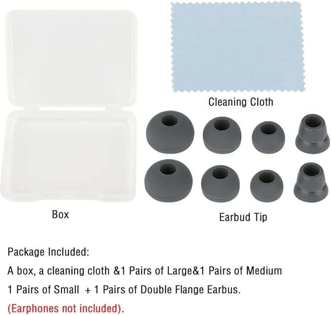 4 Pairs Silicone Ear Tips Earbuds Replacement Tips Earbuds Cap Eartips Tips - Image 7