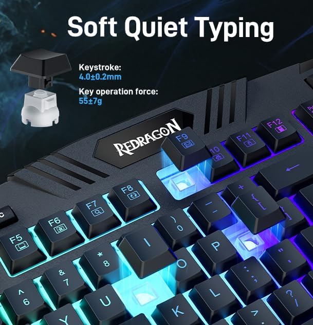 Redragon Updated S101 Programmable Gaming Keyboard and Mouse, RGB Backlit - Image 7