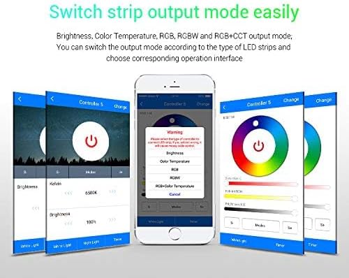 BTF-LIGHTING 5in1 WB5 2.4GHz Tuya WiFi PWM LED Controller Compatible - Image 9