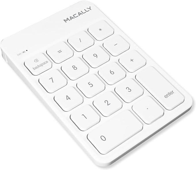 Macally Bluetooth Number Pad for Laptop, MacBook Pro/Air, Windows PC, or by Macally