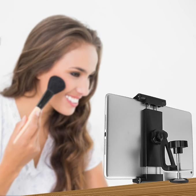 Under Cabinet Tablet Mount Holder, woleyi Kitchen iPad Mount Holder, Desk - Image 6