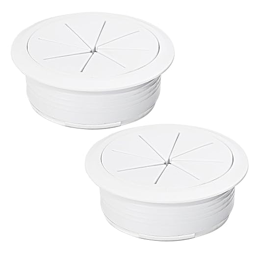 2 Pcs Desk Grommet 2" / 50 mm, Desk Hole Cover by EASYEAH