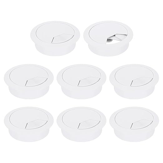 uxcell 8 Pcs 53mm Desk Grommet, Plastic Cable Hole Cover, Wire Cord Cable by uxcell