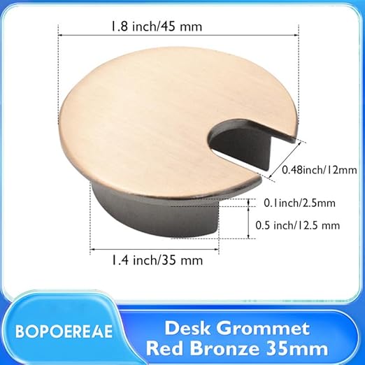 Desk Grommet 1-3/8", Desk Cord Hole Cover, Cable Grommet Metal Zinc Alloy - Image 8