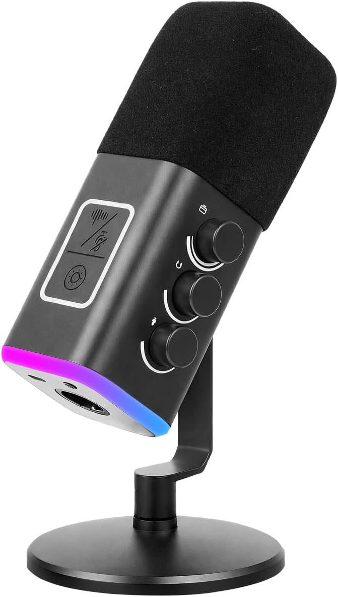 VCOM XLR/USB Gaming Microphone for PC, Dynamic Computer Mic for Streaming by VCOM