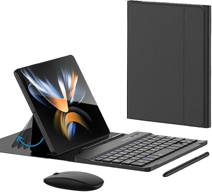 for Samsung Galaxy Z Fold 7 6 5 Keyboard and Mouse, Portable Mini 7.9 inch by voppton